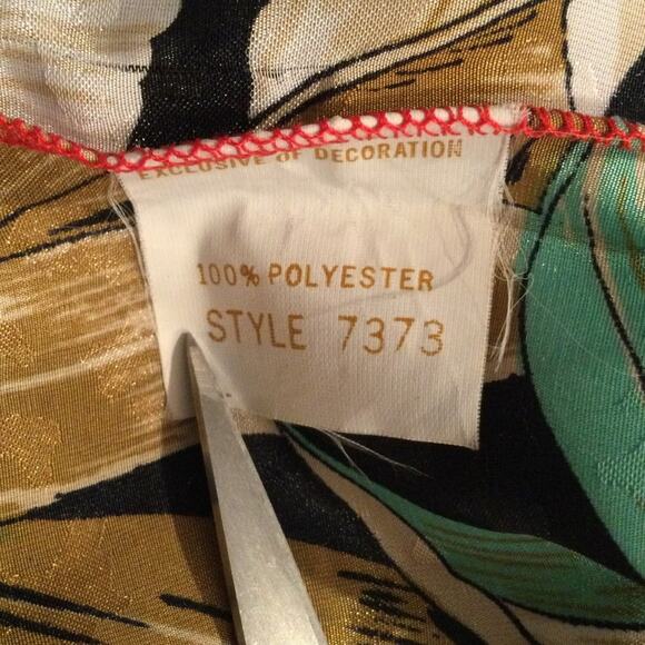 Vintage Mary McFadden Peacock Caftan Kaftan Dress Medium - Picture 6 of 8